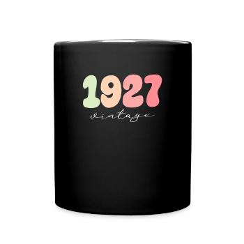 Geburtstag Geburtsjahr 1927 - Tasse einfarbig - Schwarz - Vorne