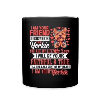 Yorkshire Terrier Propriétaire d’un chien Yorkie - Mug uni - noir - Devant