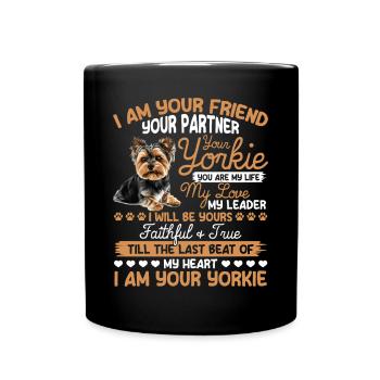 Yorkshire Terrier Propriétaire d’un chien Yorkie - Mug uni - noir - Devant