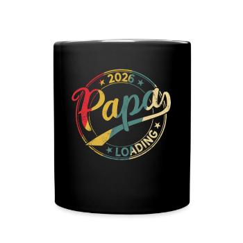 Papa 2026 Loading Werdender Papa 2026 - Tasse einfarbig - Schwarz - Vorne