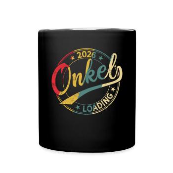 Onkel 2026 Loading Werdender Onkel 2026 - Tasse einfarbig - Schwarz - Vorne