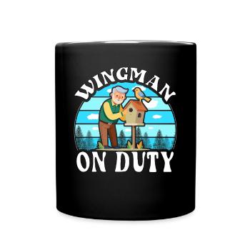 Wingman on Duty - Full Colour Mug - black - Front