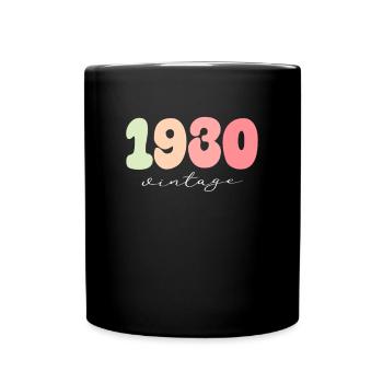 Date de naissance Année de naissance 1930 - Mug uni - noir - Devant