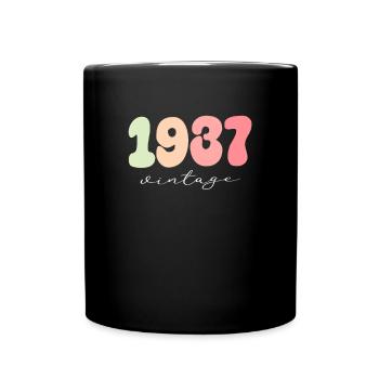 Anniversaire Année de naissance 1937 - Mug uni - noir - Devant