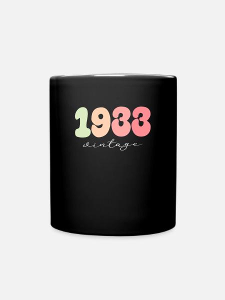 Geburtstag Geburtsjahr 1933 - Tasse einfarbig - Schwarz