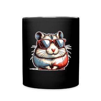 Hamster - Tasse einfarbig - Schwarz - Vorne