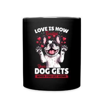 Bouledogue français Frenchie Propriétaire de chien - Mug uni - noir - Devant