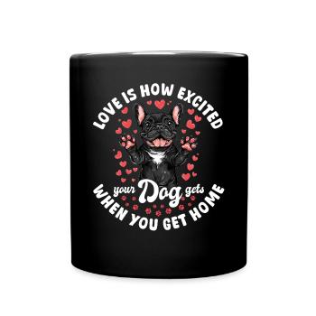 Bouledogue français Frenchie Propriétaire de chien - Mug uni - noir - Devant