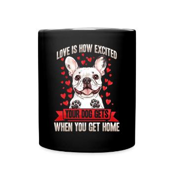 Bouledogue français Frenchie Propriétaire de chien - Mug uni - noir - Devant