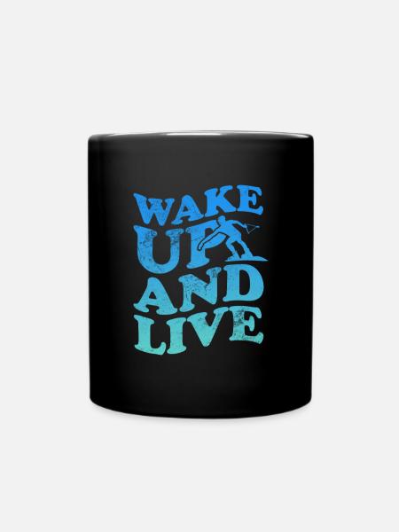 Wakeboard - Tasse einfarbig - Schwarz