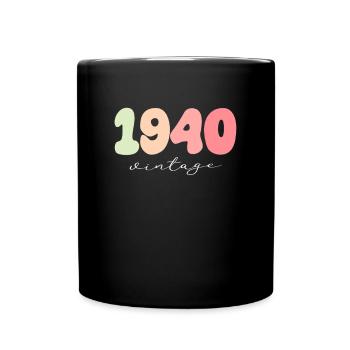 1940 Birthday Year of birth - Full Colour Mug - black - Front