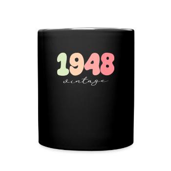 1948 Anniversaire Année de naissance - Mug uni - noir - Devant