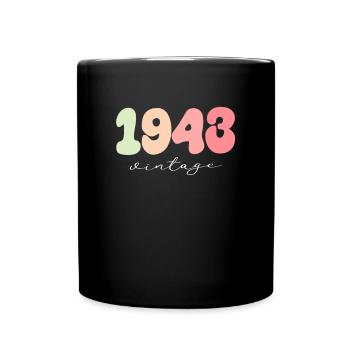 1943 Anniversaire Année de naissance - Mug uni - noir - Devant