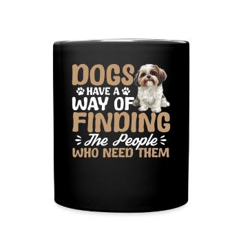 Shih Tzu Dog Owner - Full Colour Mug - black - Front