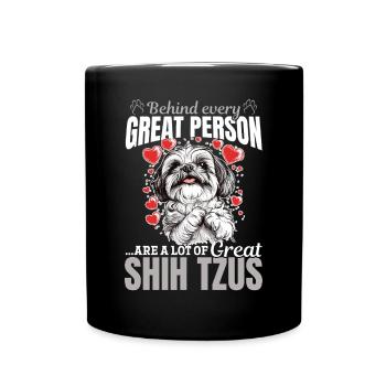 Shih Tzu Dog Owner - Full Colour Mug - black - Front