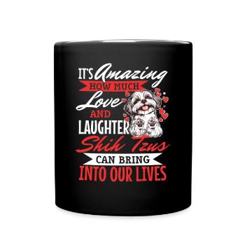 Shih Tzu Dog Owner - Full Colour Mug - black - Front
