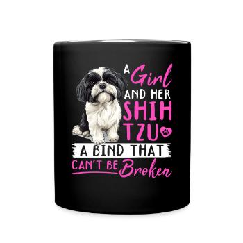 Shih Tzu Dog Owner - Full Colour Mug - black - Front