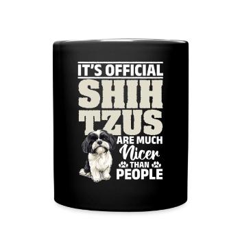 Shih Tzu Dog Owner - Full Colour Mug - black - Front