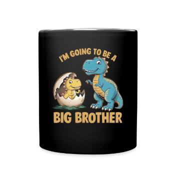 I'm going to be a big brother dinosaur - Full Colour Mug - black - Front