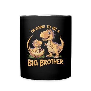 I'm going to be a big brother dinosaur - Full Colour Mug - black - Front