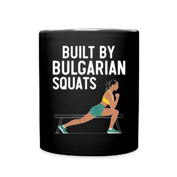 Bulgarian Squat Exercise Fitness Workout Gym - Full Colour Mug - black - Front