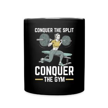 Bulgare Squat Exercice Fitness Entraînement Gym - Mug uni - noir - Devant