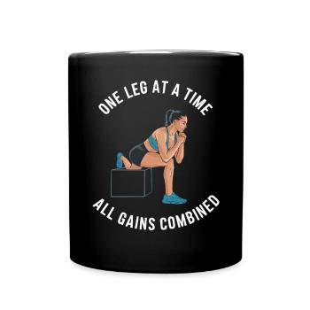 Bulgare Squat Exercice Fitness Entraînement Gym - Mug uni - noir - Devant