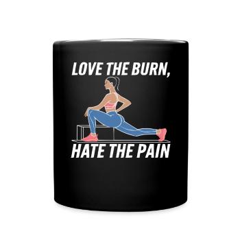 Bulgarische Kniebeuge Übung Fitness Workout Fitnessstudio - Tasse einfarbig - Schwarz - Vorne