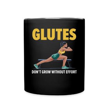 Bulgarische Kniebeuge Übung Fitness Workout Fitnessstudio - Tasse einfarbig - Schwarz - Vorne