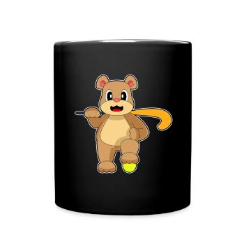 Bear Bâton de hockey sur gazon - Mug uni - noir - Devant