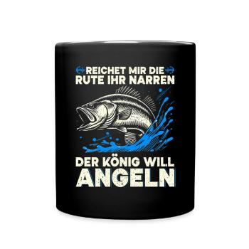 Pêcheur Canne à pêche Drôle Pêcheur Hobby Pêcheur - Mug uni - noir - Devant