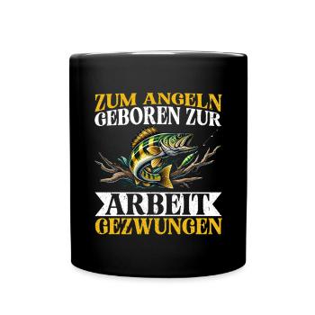 Pêcheur Canne à pêche Drôle Pêcheur Hobby Pêcheur - Mug uni - noir - Devant