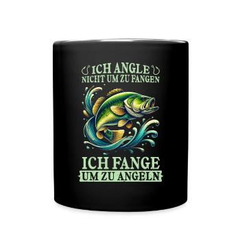 Pêcheur Canne à pêche Drôle Pêcheur Hobby Pêcheur - Mug uni - noir - Devant