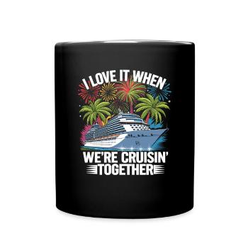 Family Cruise Kreuzfahrt We Cruisin Together - Tasse einfarbig - Schwarz - Vorne