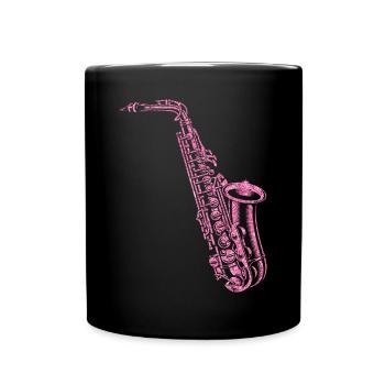 Saxophone Diamonds - Tasse einfarbig - Schwarz - Vorne