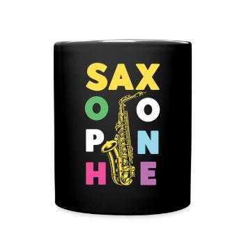 Saxophone Saxophone - Tasse einfarbig - Schwarz - Vorne