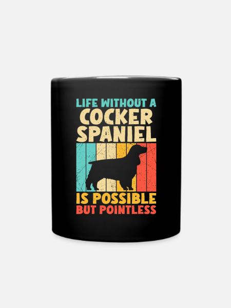 Cocker Spaniel Gifts - Full Colour Mug - black