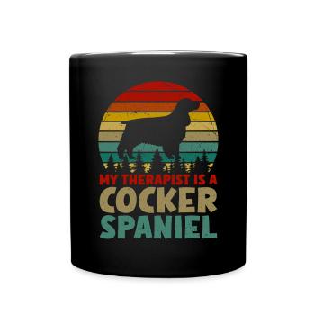 Cocker Spaniel Gifts - Tasse einfarbig - Schwarz - Vorne