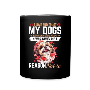 Shih Tzu Dog Owner - Full Colour Mug - black - Front