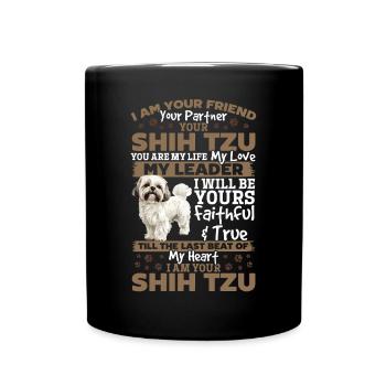 Shih Tzu Dog Owner - Full Colour Mug - black - Front