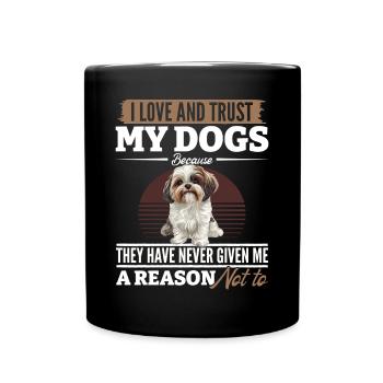 Shih Tzu Dog Owner - Full Colour Mug - black - Front