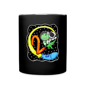 2 Birthday Motif Astronaut - Two Years Old - Full Colour Mug - black - Front
