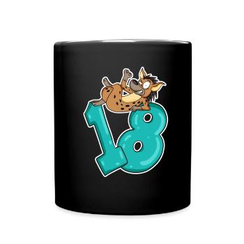 18 years old - of legal age - Full Colour Mug - black - Front