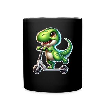 E-Scooter E-Roller Dino T Rex Scooter - Tasse einfarbig - Schwarz - Vorne