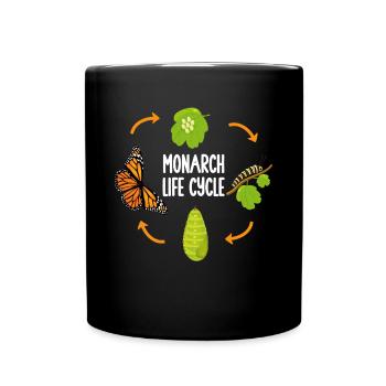 Monarch Butterfly Illustration Entomologist Insect - Tasse einfarbig - Schwarz - Vorne