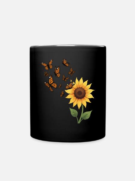 Monarch Butterfly Illustration Graphic - Tasse einfarbig - Schwarz