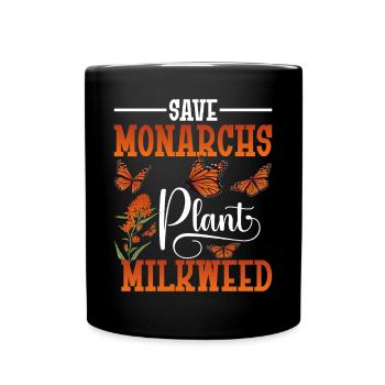 Papillon monarque Tenue graphique d’entomologiste Milk - Mug uni - noir - Devant