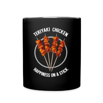 Poulet Teriyaki Bonheur Sur Un Bâton - Mug uni - noir - Devant