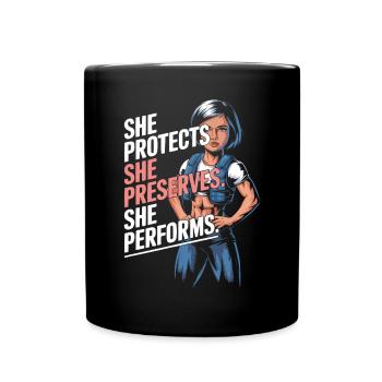 Zertifizierte Athletiktrainerin Girl Athlete Workout - Tasse einfarbig - Schwarz - Vorne