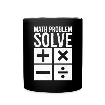 math problem solve - Full Colour Mug - black - Front